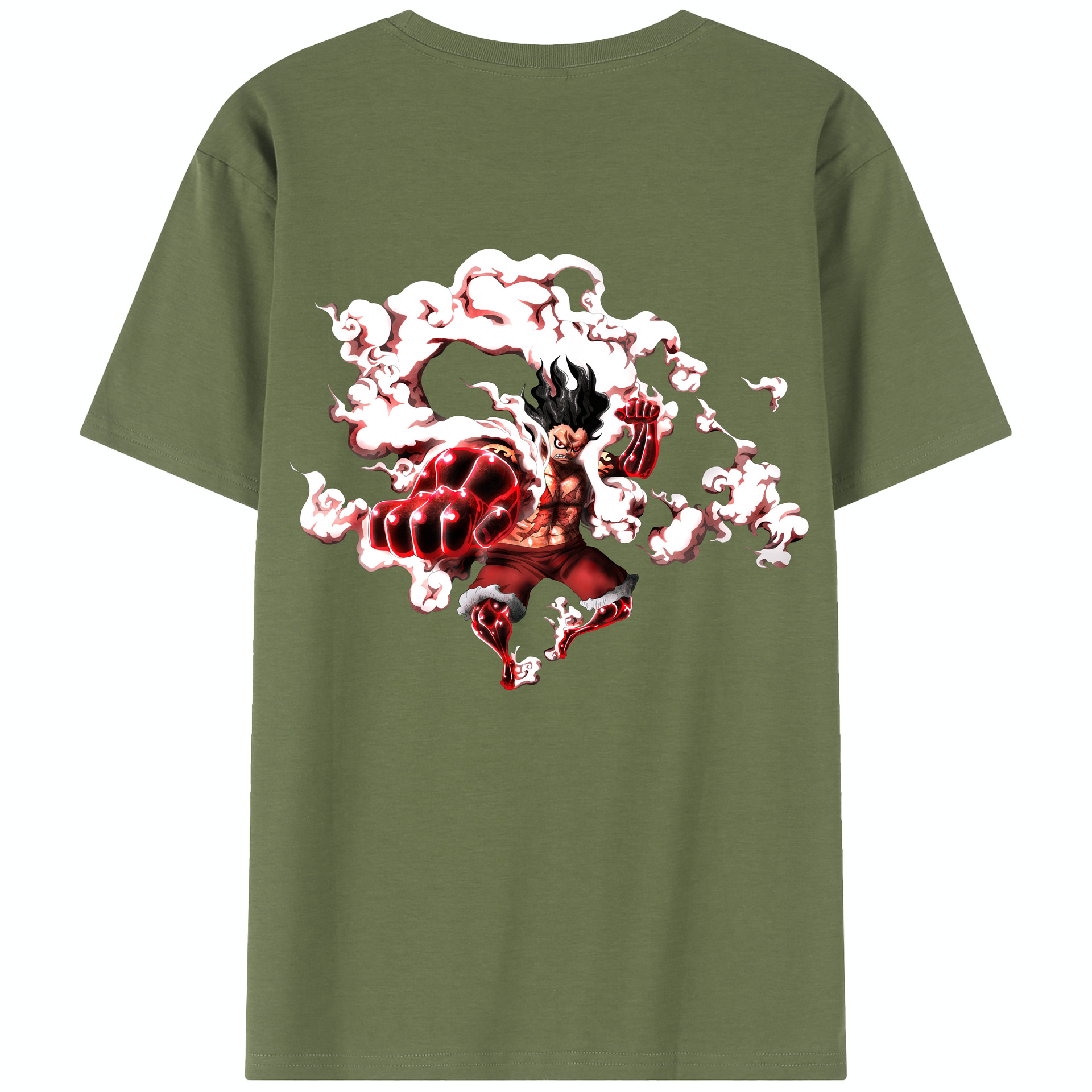 ワンピース モンキー・D・ルフィ ONE PIECE Monkey D. Luffy 綿100％半袖Tシャツ（背面プリント）